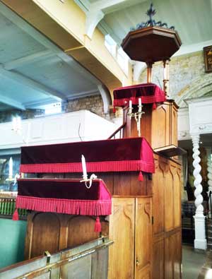 St Mary's Church amous three tier pulpit 